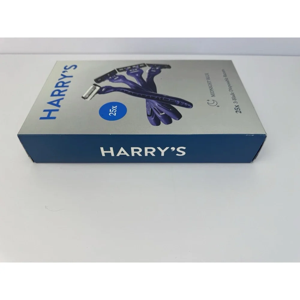 Harry's Men's Disposable Razors 3-Blade Razors Glacier Blue 25‎ Ct NIB